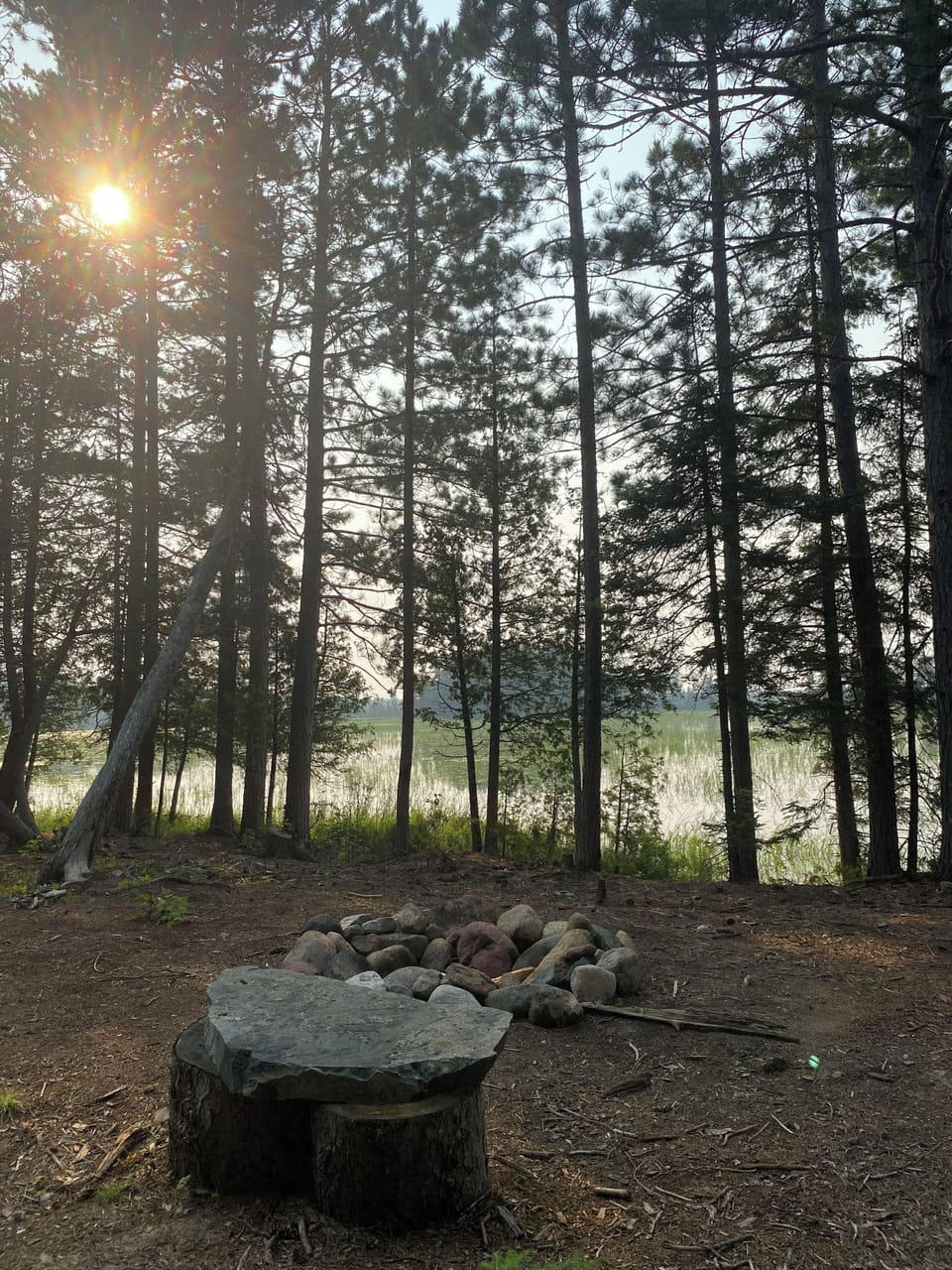 Communal Firepit Overlooking Sand Lake