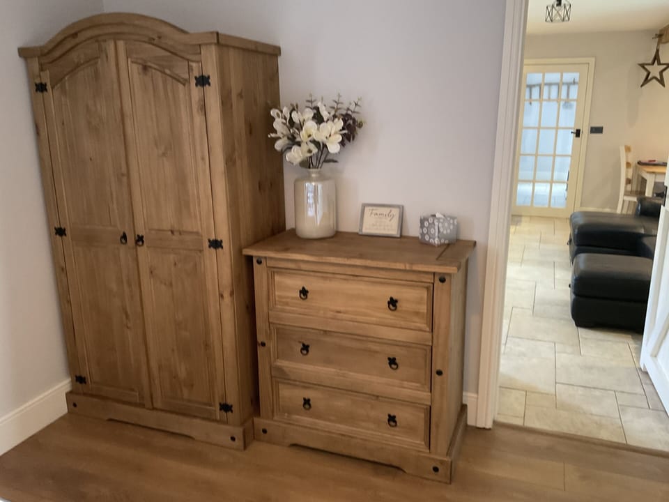 Bedroom - wardrobe and chest of draws