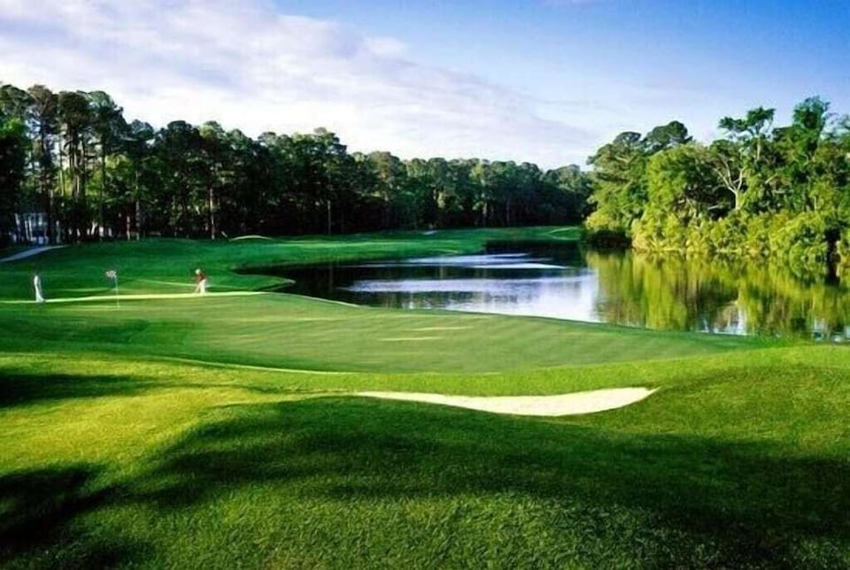 One of the many golf courses (round of free golf each day)