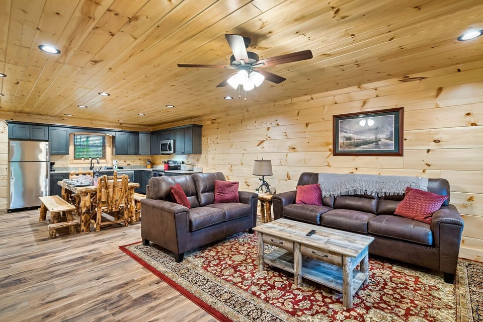 Open concept living and dining — plenty of room for the whole family to spread out