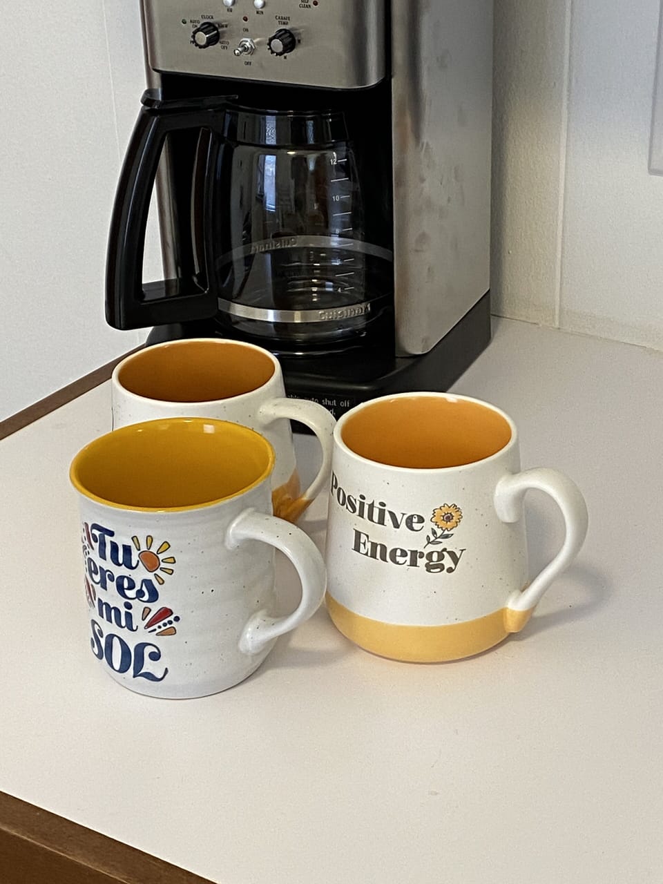 enjoy a fresh brewed gourmet coffee with choice of creamers and sweeteners