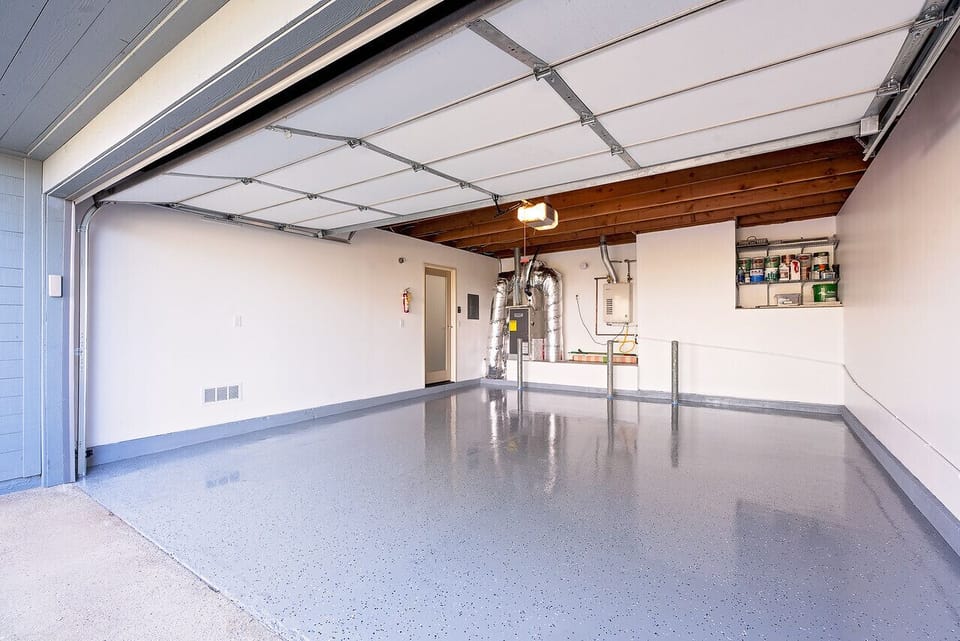 Glossy glass finish 2 car garage