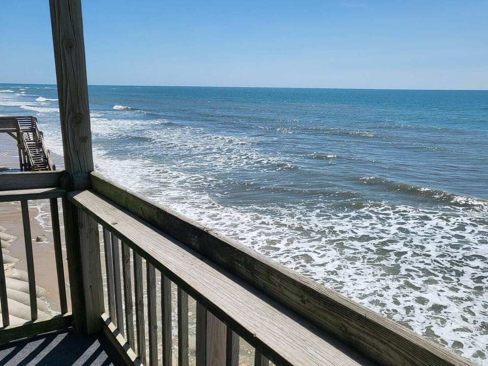 Oceanfront private deck with endless views