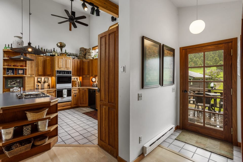 Easy access to the side patio through the kitchen.