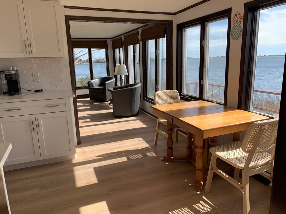 Eat-in kitchen and hallway.