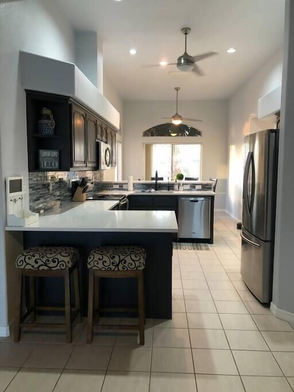 Kitchen view from the family room 