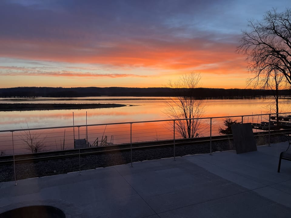 Sunrise views from the window! 