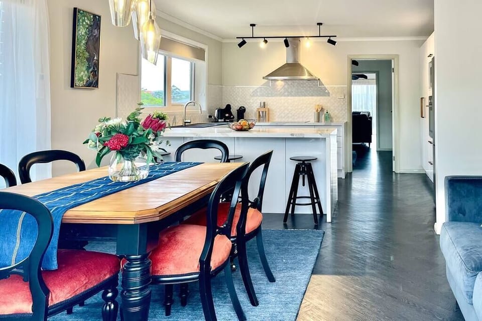 Open plain Kitchen, dining and family area