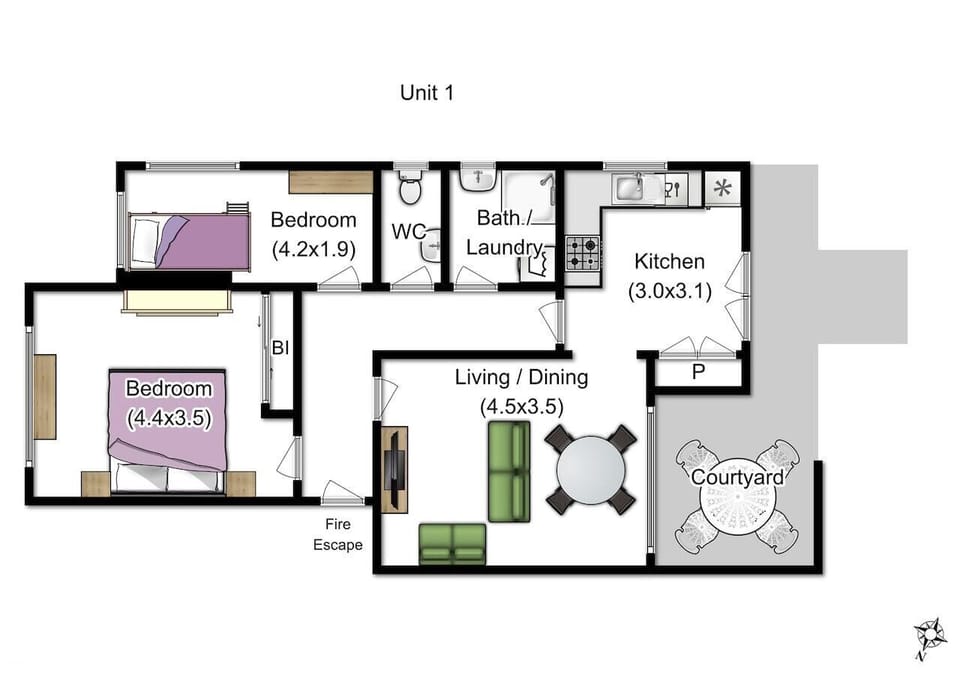 Floor plan of apartment