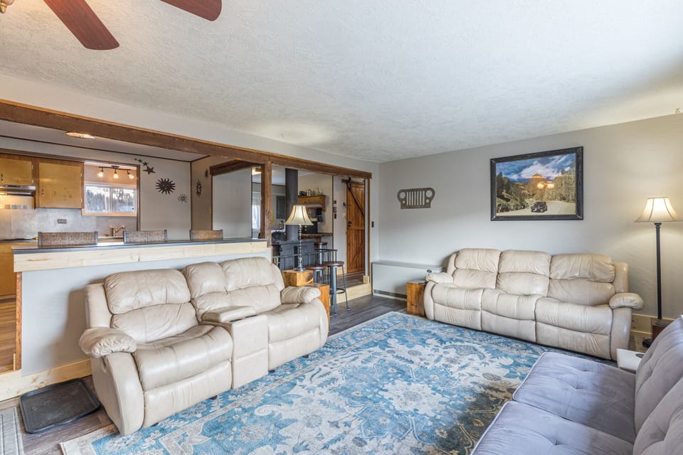 Main Living Space with electric fireplace