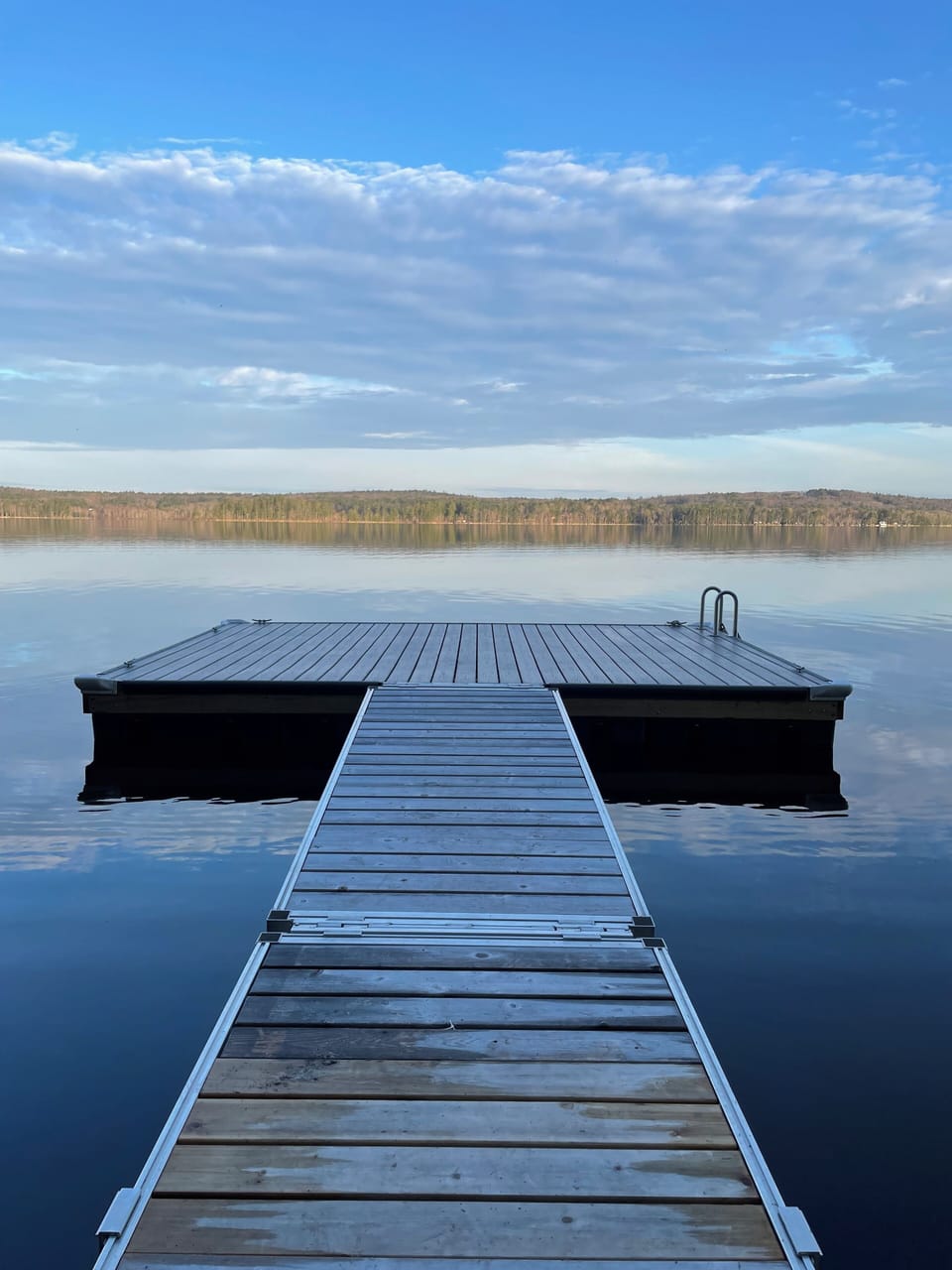 New swim platform. Swim and fish by day and star gaze by night!