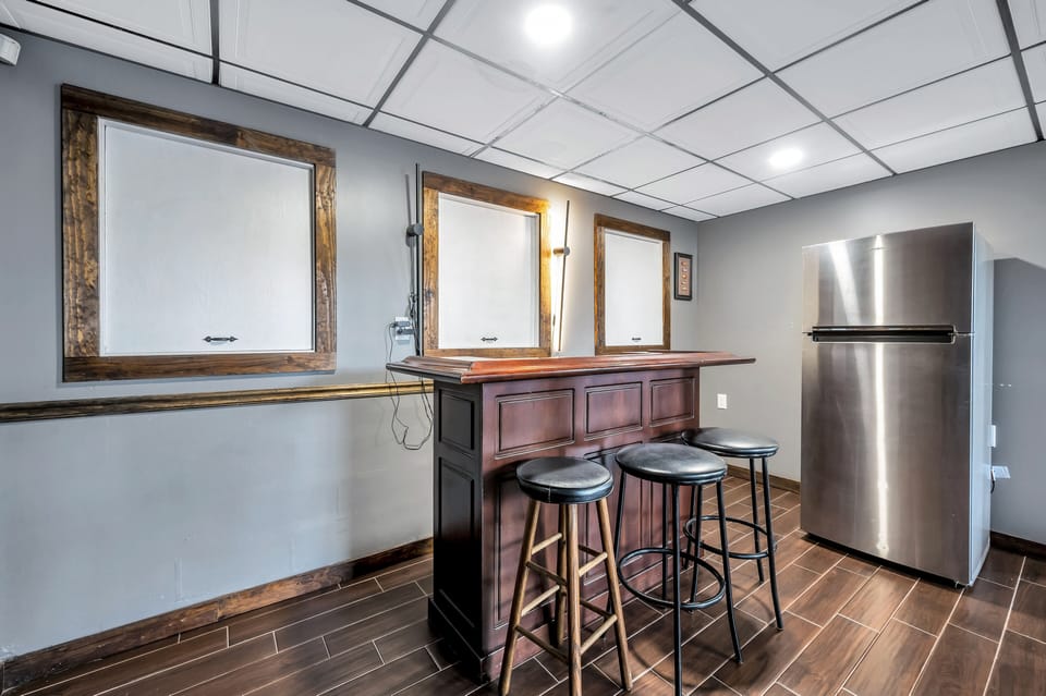 Bar next to pool table