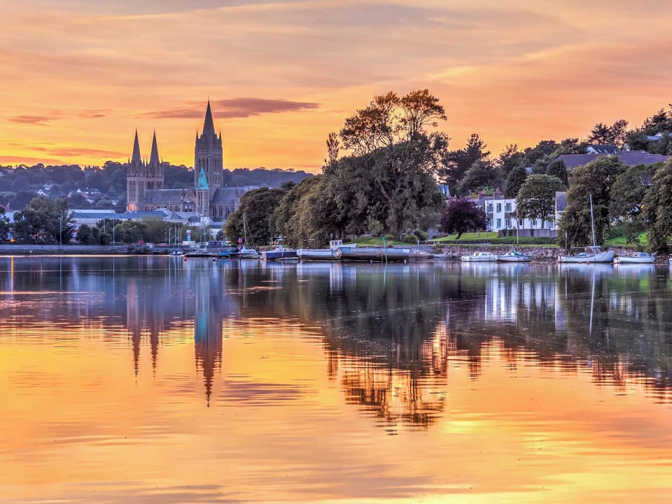 View of Truro Cathedral from the river | Sage Cottage, Penmount, near Truro