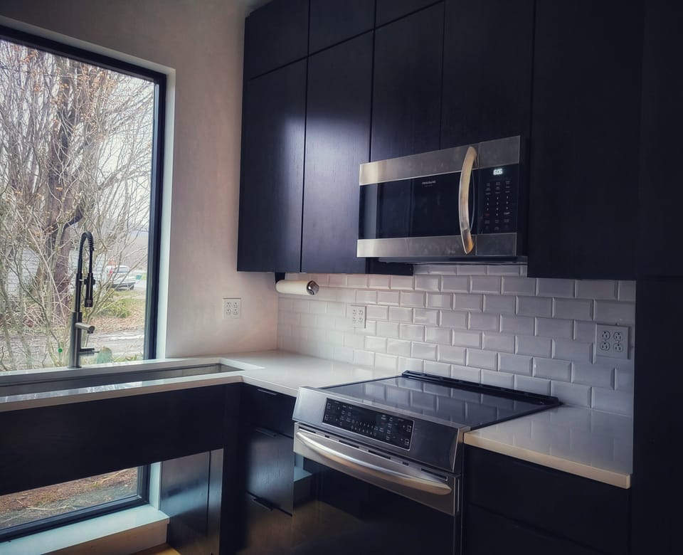 The kitchen- induction cooktop!