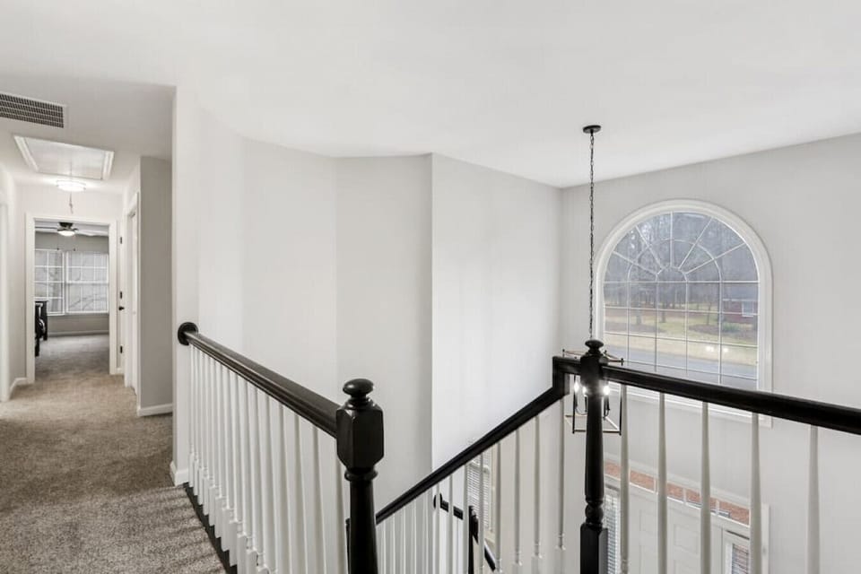 Second level view of foyer