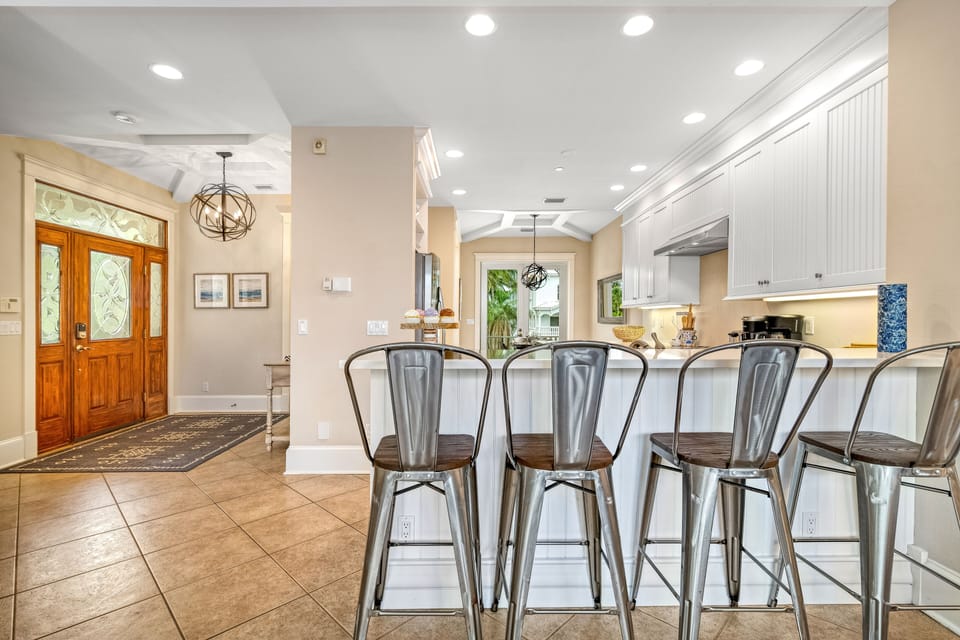 Pull up a stool and ease into the day—this breakfast bar is perfect for quick bites, coffee chats, or keeping the chef company.
