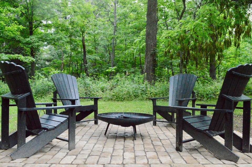 Private firepit area.