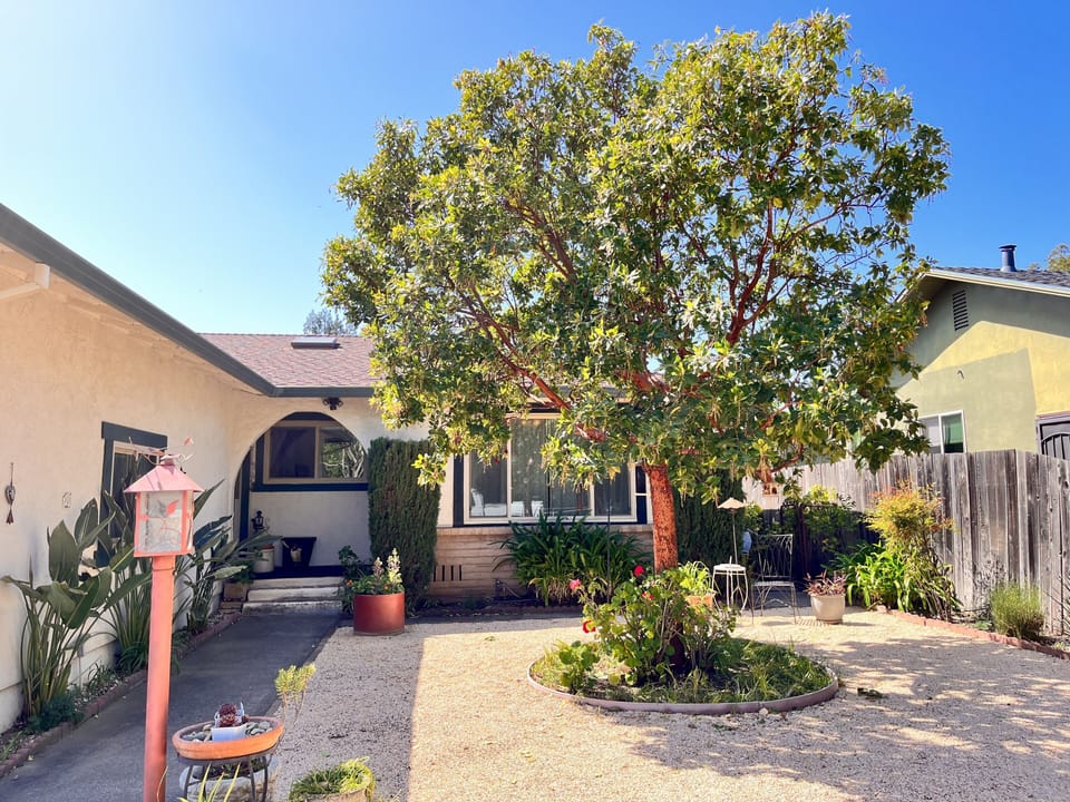 Front view of the house when you pull into the driveway.