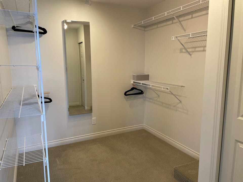 large master walk-in closet