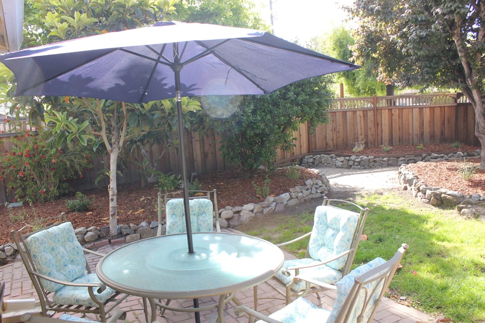 Have a seat at the patio table. Enjoy a cup of tea or coffee as the sun rises.