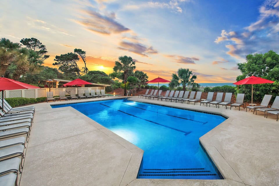 Lap pool on site.