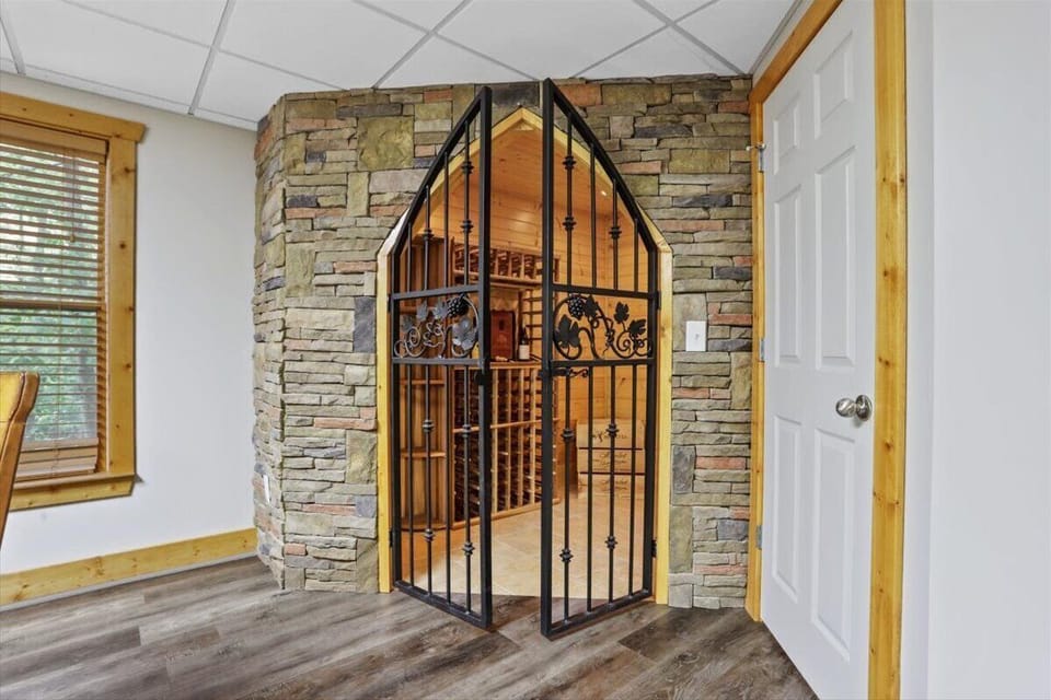 Custom wine cellar entrance