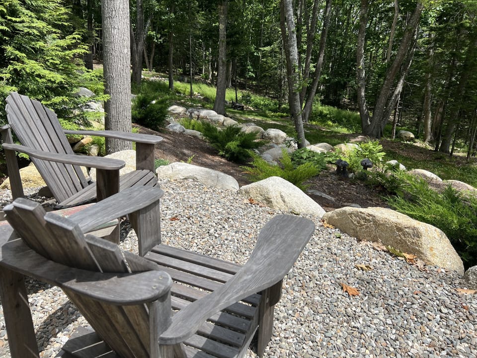 Enjoy morning coffee or an evening local craft beer in your own Adirondack chair