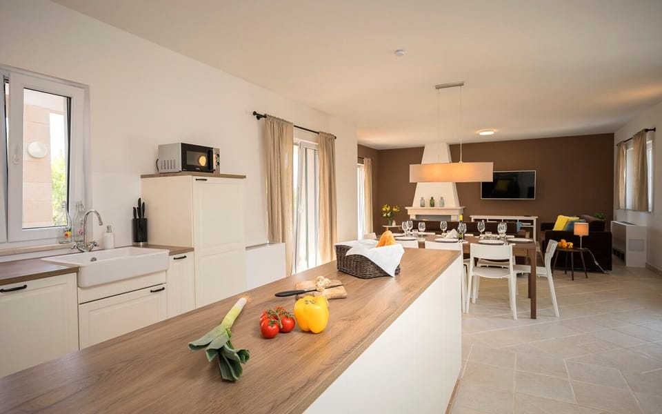 Common space - kitchen, dining room, living room.