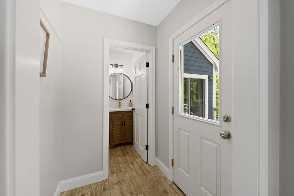 Powder room & back door