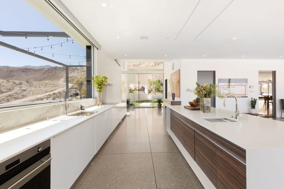 Fully equipped chef's kitchen with an induction cook top and all top of the line appliances