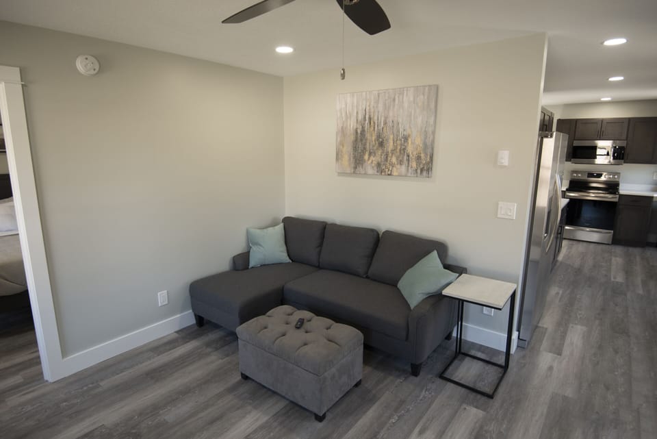 Cozy living room with sleeper sofa 