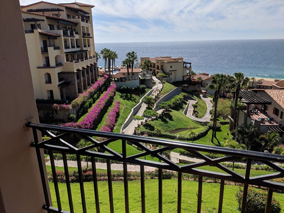 Balcony view. Golf cart paths.