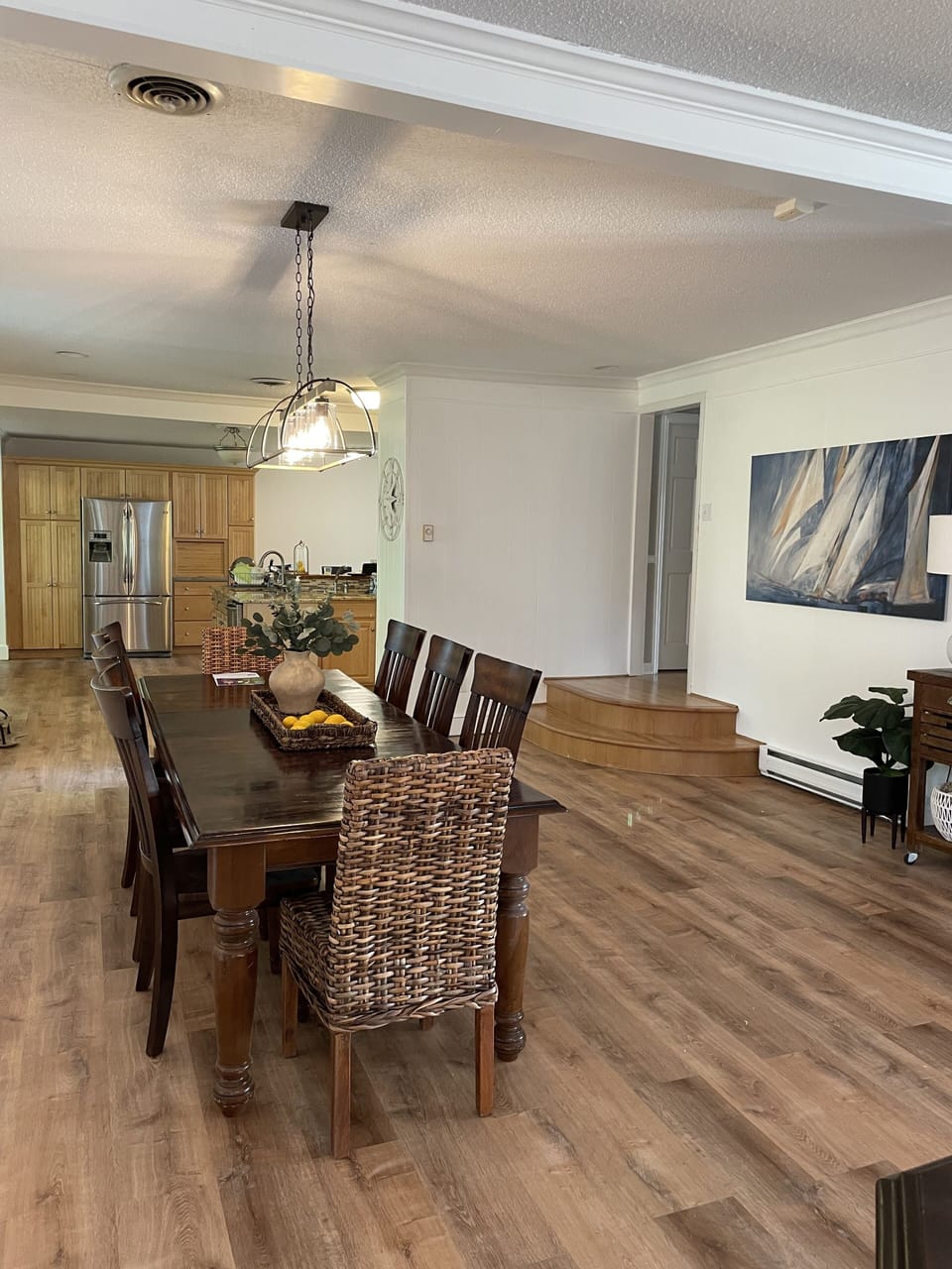 Open concept dining room