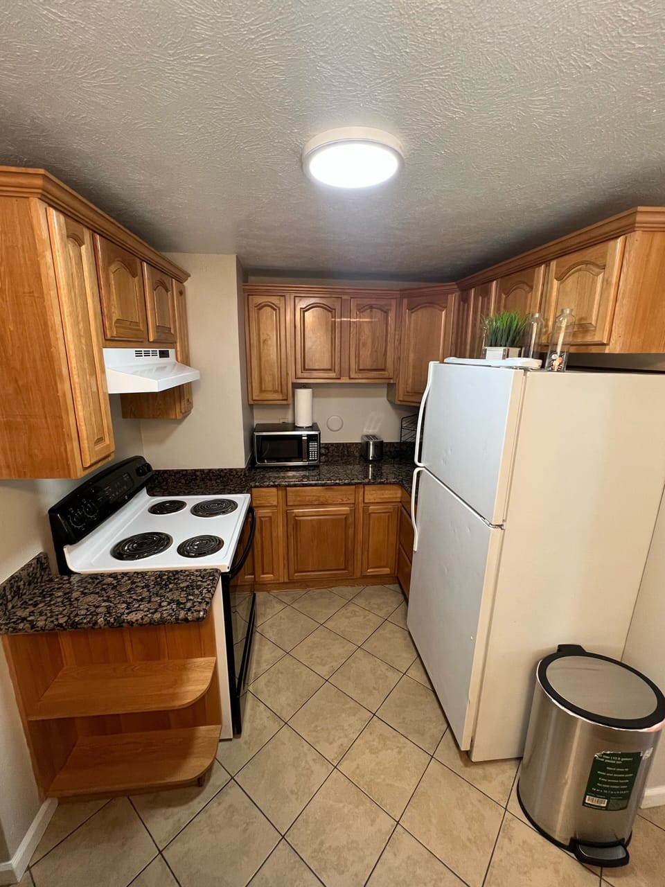 Kitchen with granite countertops 