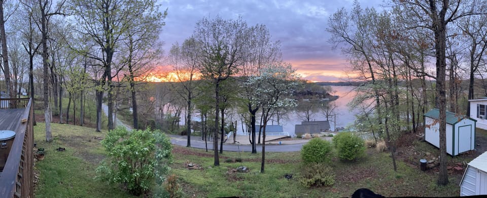 Beautiful view off the spacious deck!