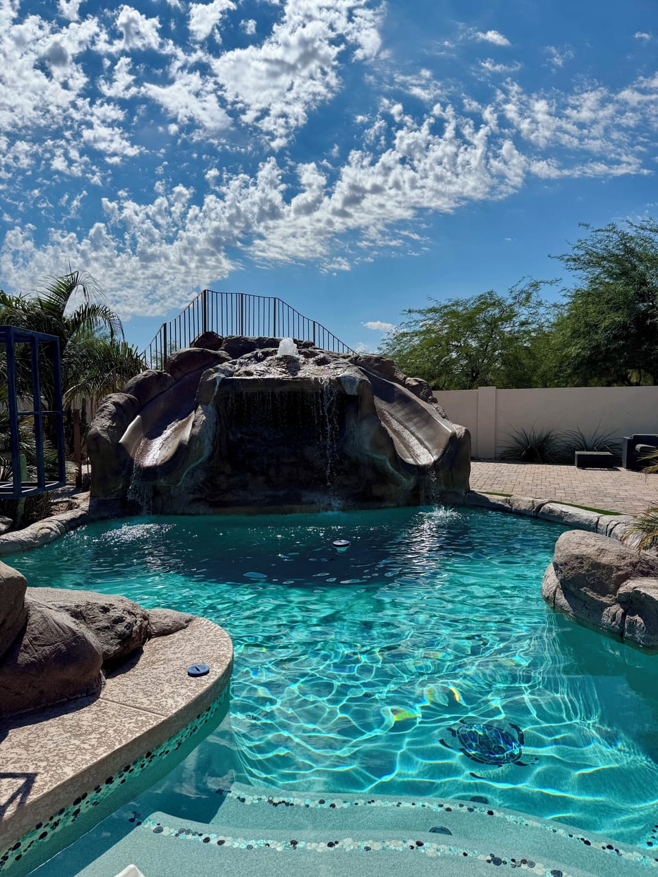 Double Water Slide w/Grotto