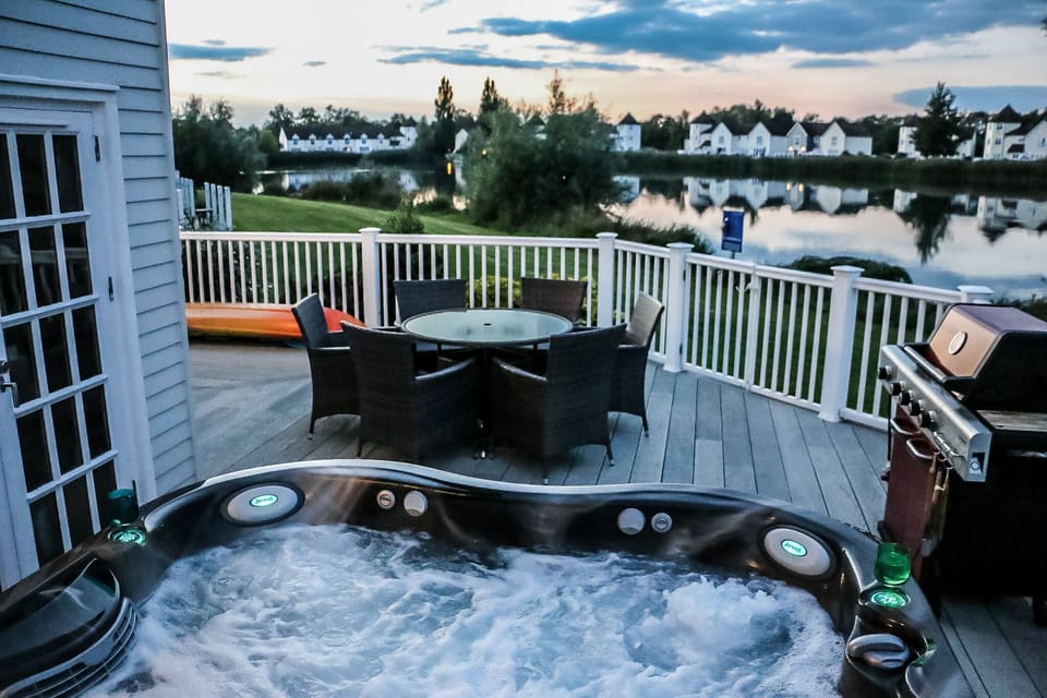 Luxury jacuzzi on the deck
