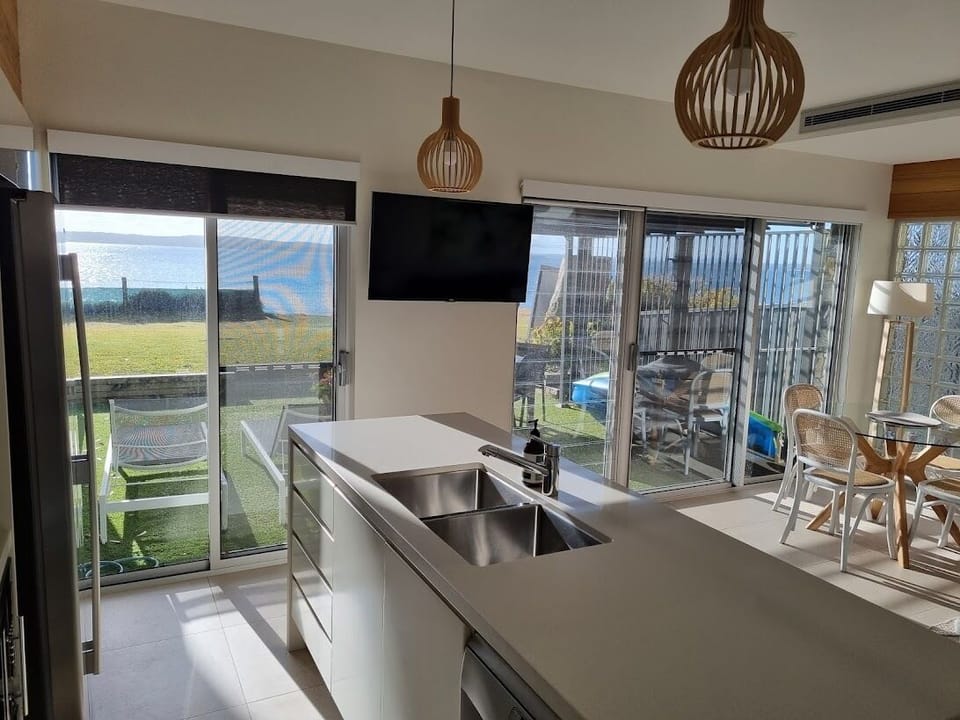 kitchen with water views