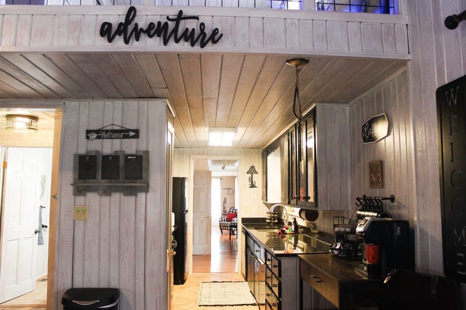 The kitchen is fully stocked for your culinary adventures. 