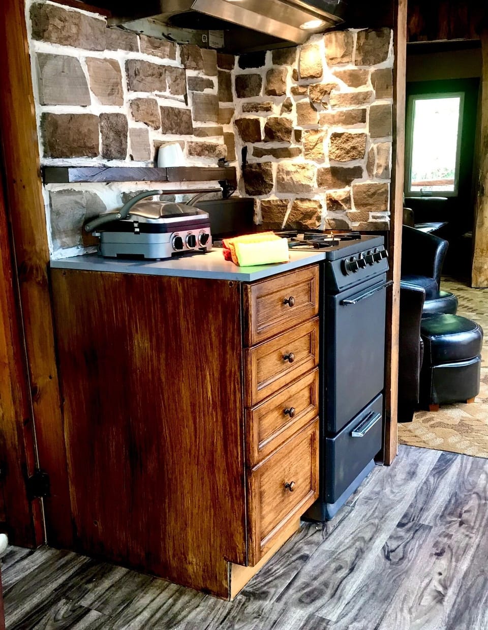 Real Stone backsplash!
