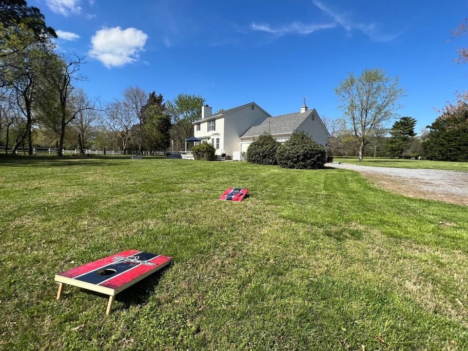 Spacious lawn area for summer fun