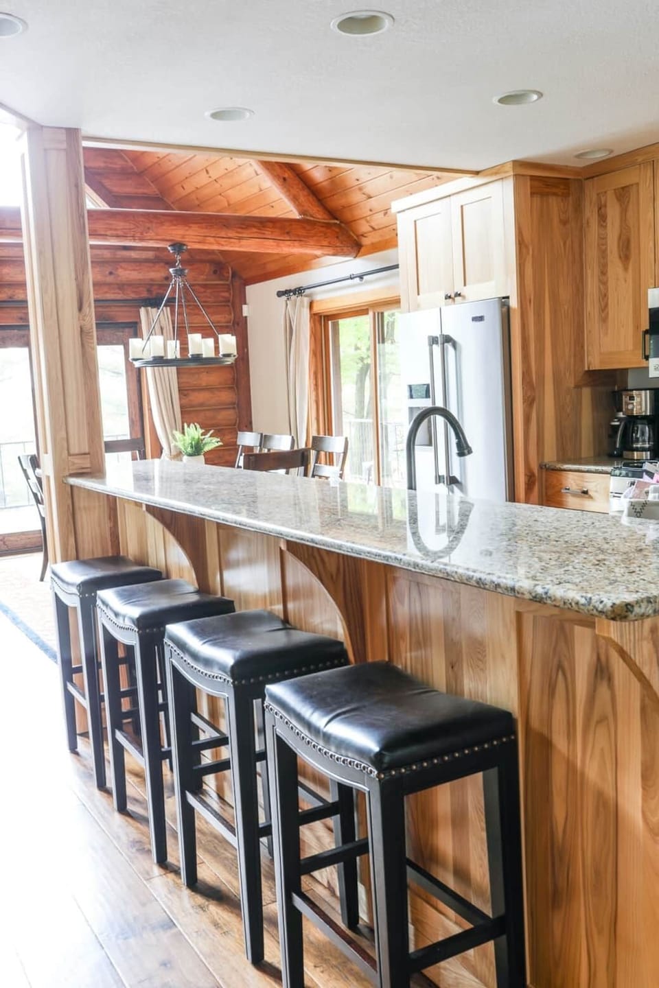 Seating at kitchen island.
