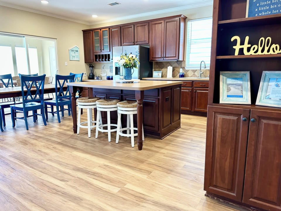 Enjoy views of the water while cooking your favorite meals!