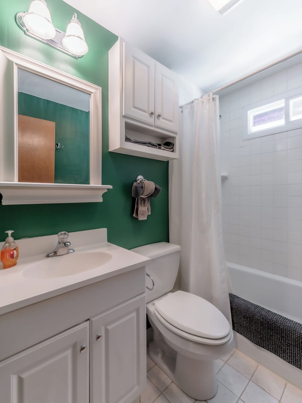 Full bath upstairs - with tub.  Great for families and bath time.