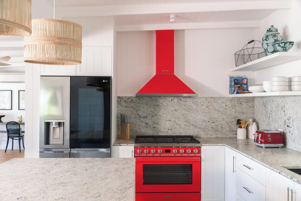 State of the art brand new Smeg gas range ready for entertaining 