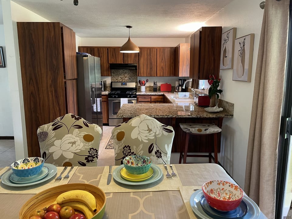 Inside dining and kitchen 