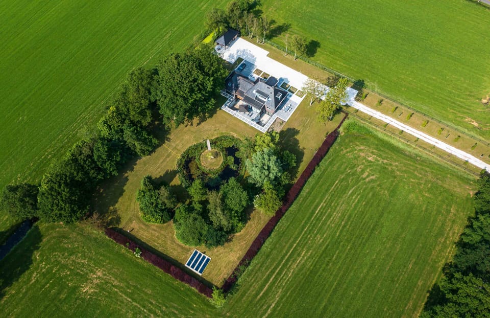 Bird's eye view of the garden