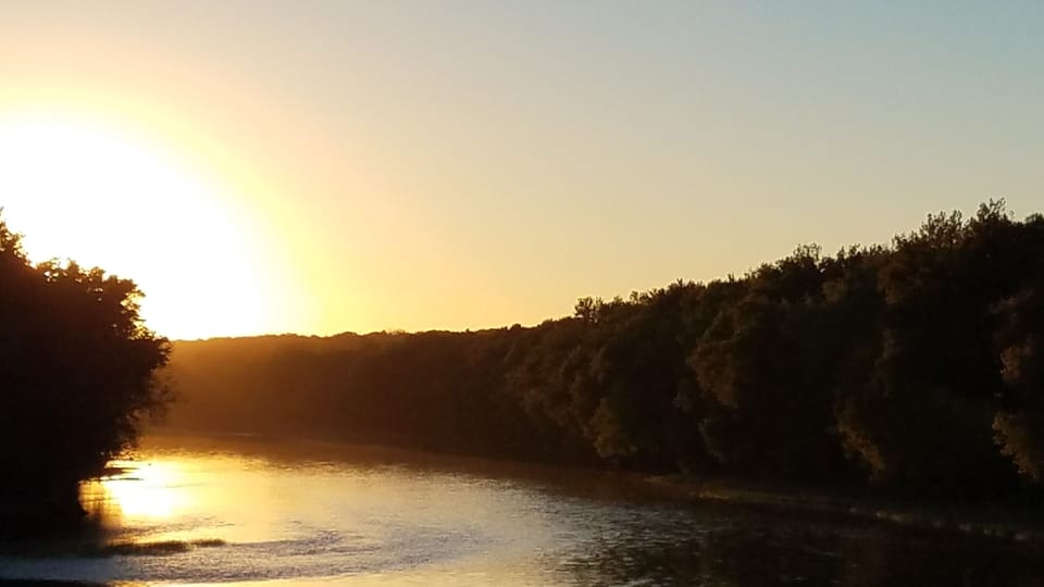 The Wabash River's 1 mile from the farm.  French Post Park has a boat launch.