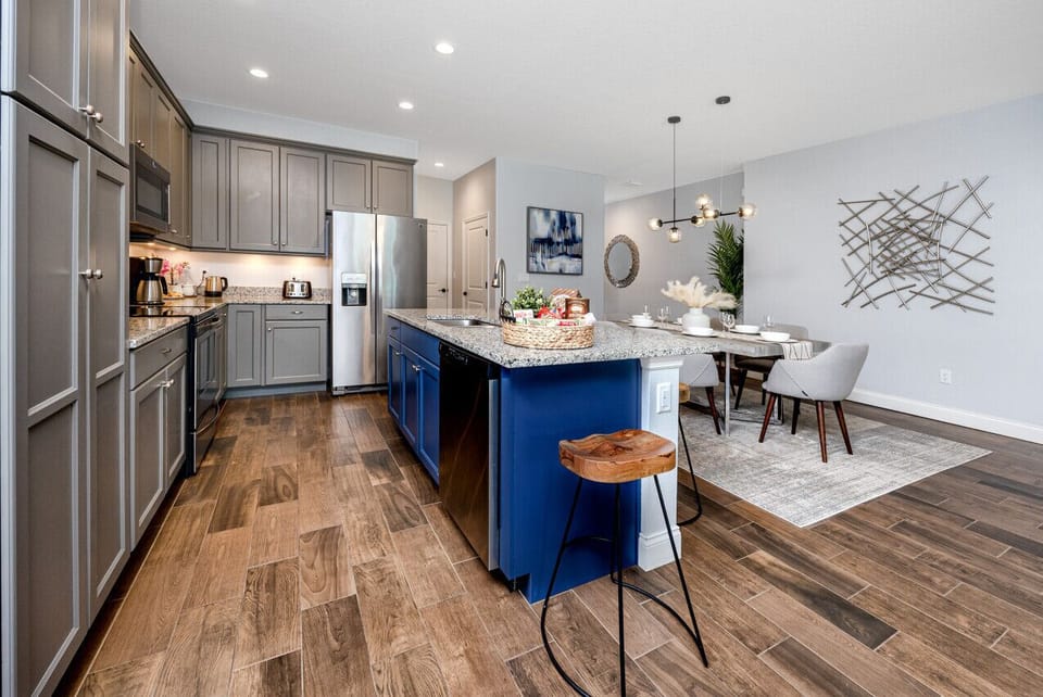 Stylish kitchen with large island