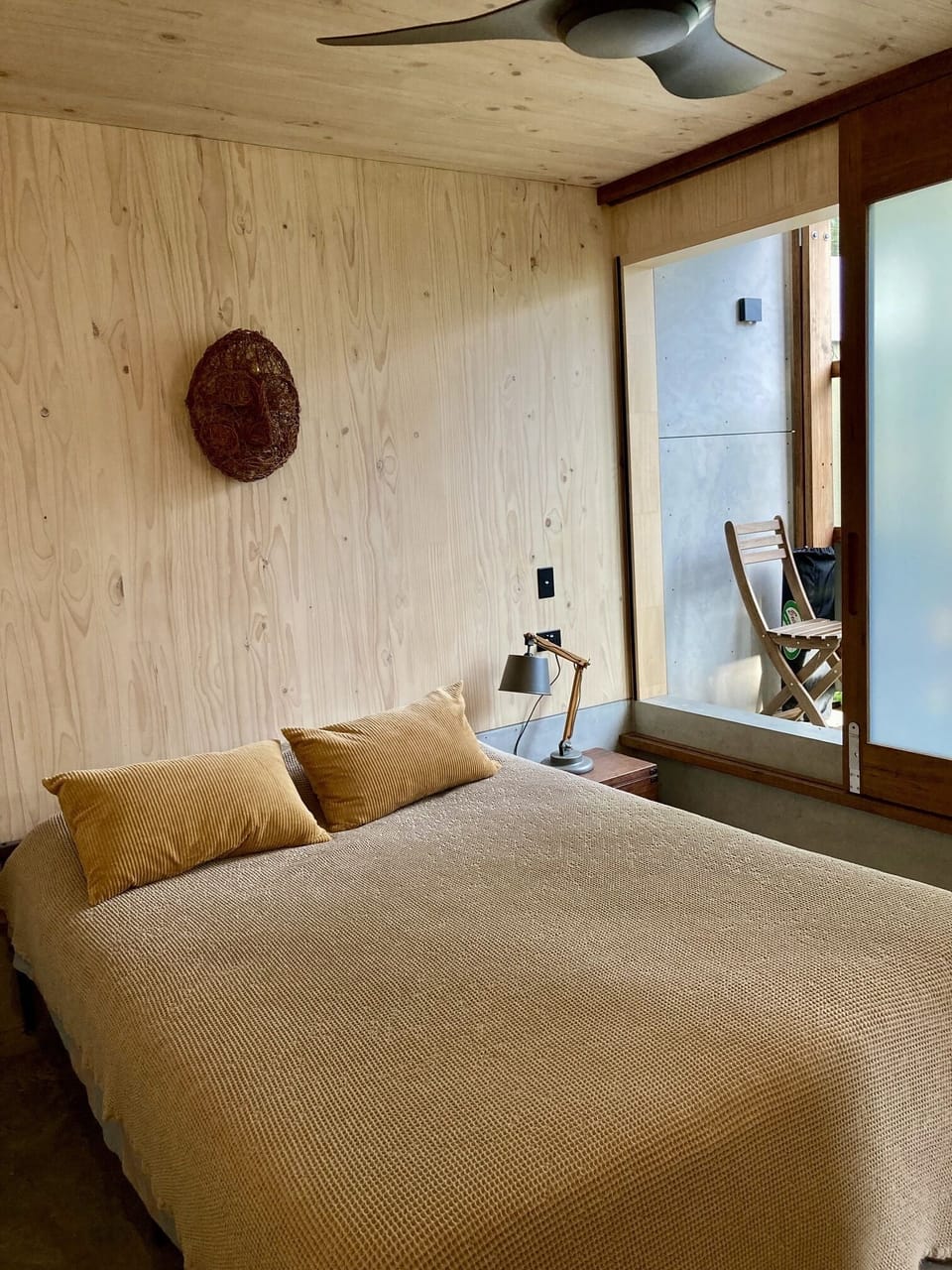 Queen bedroom and indoor/outdoor area; downstairs